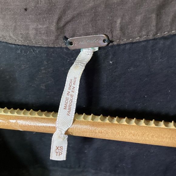 Free People XS Ties To Florence Dress Tassle Tie Front Embroidered Tunic Boho - Picture 2 of 12